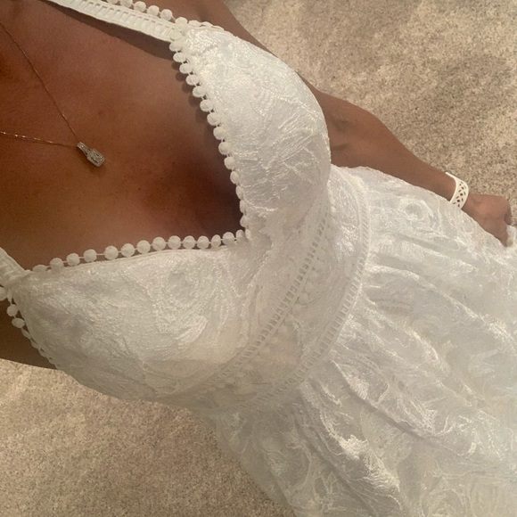 Size 4 white boho wedding dress lace - Picture 11 of 11